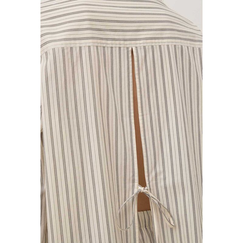 Assembly Label Ria Stripe Long Sleeve Shirt Cream/Smoke image number 2